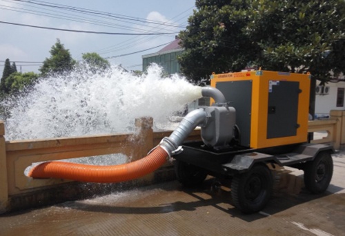 拖車式大流量應急移動排水泵站500m&sup3;/h